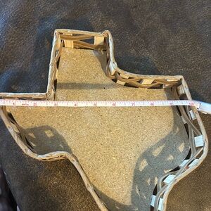 Texas Shape Woven Wood Basket Home Decor